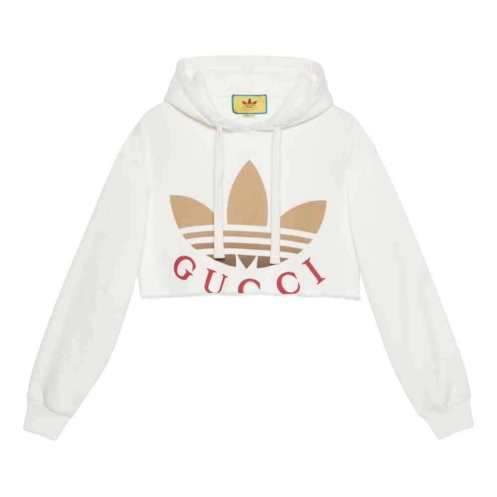 Gucci x Adidas cropped hoodie